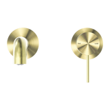 Mecca Wall Basin Nero Mixer Separate Back Plate 185mm Spout - Brushed Gold