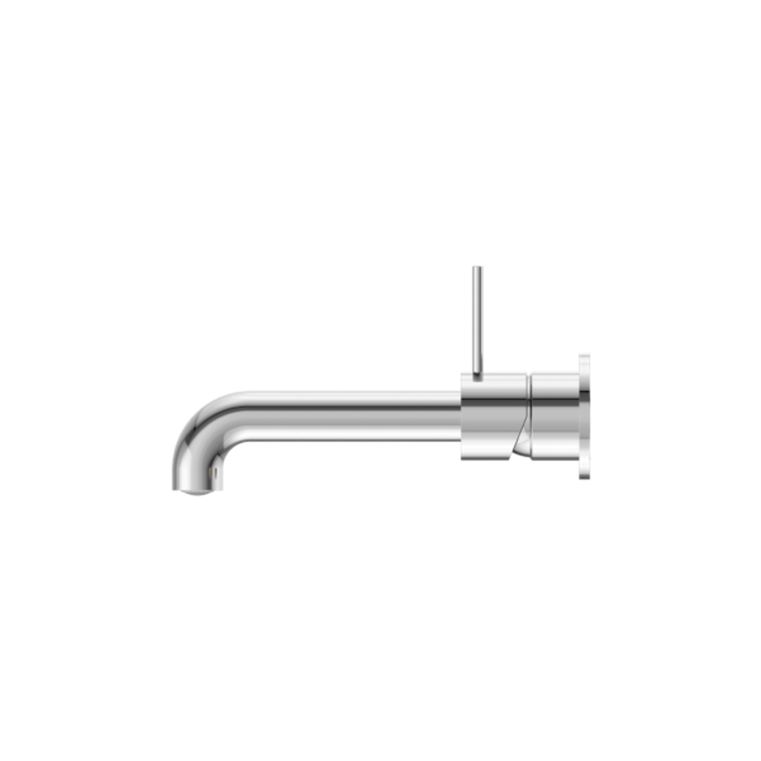Mecca Wall Basin Nero Mixer Separate Back Plate Handle Up 230mm Spout - Chrome