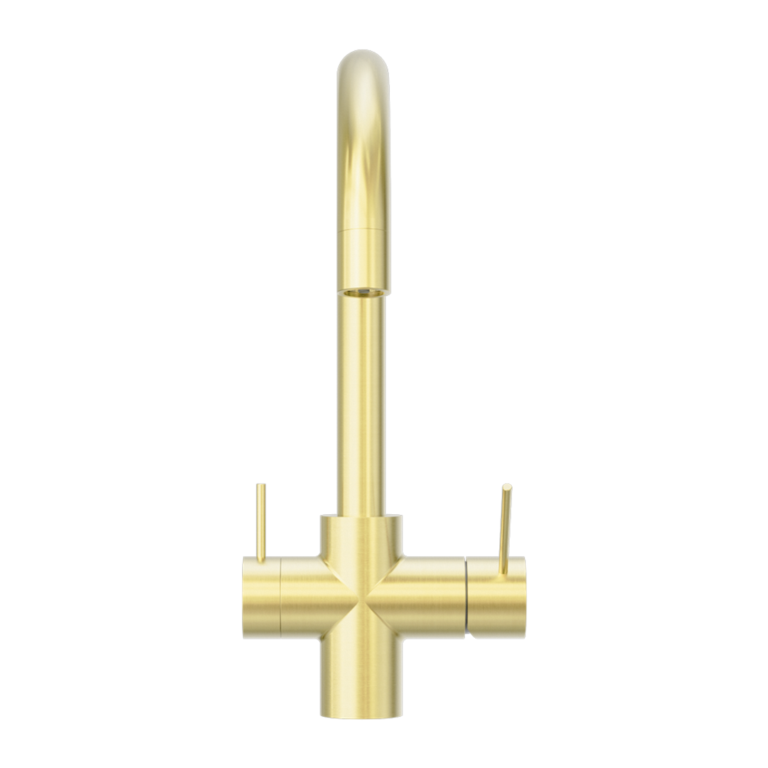 Mecca 3 Way Filtered Nero Mixer Tap - Brushed Gold