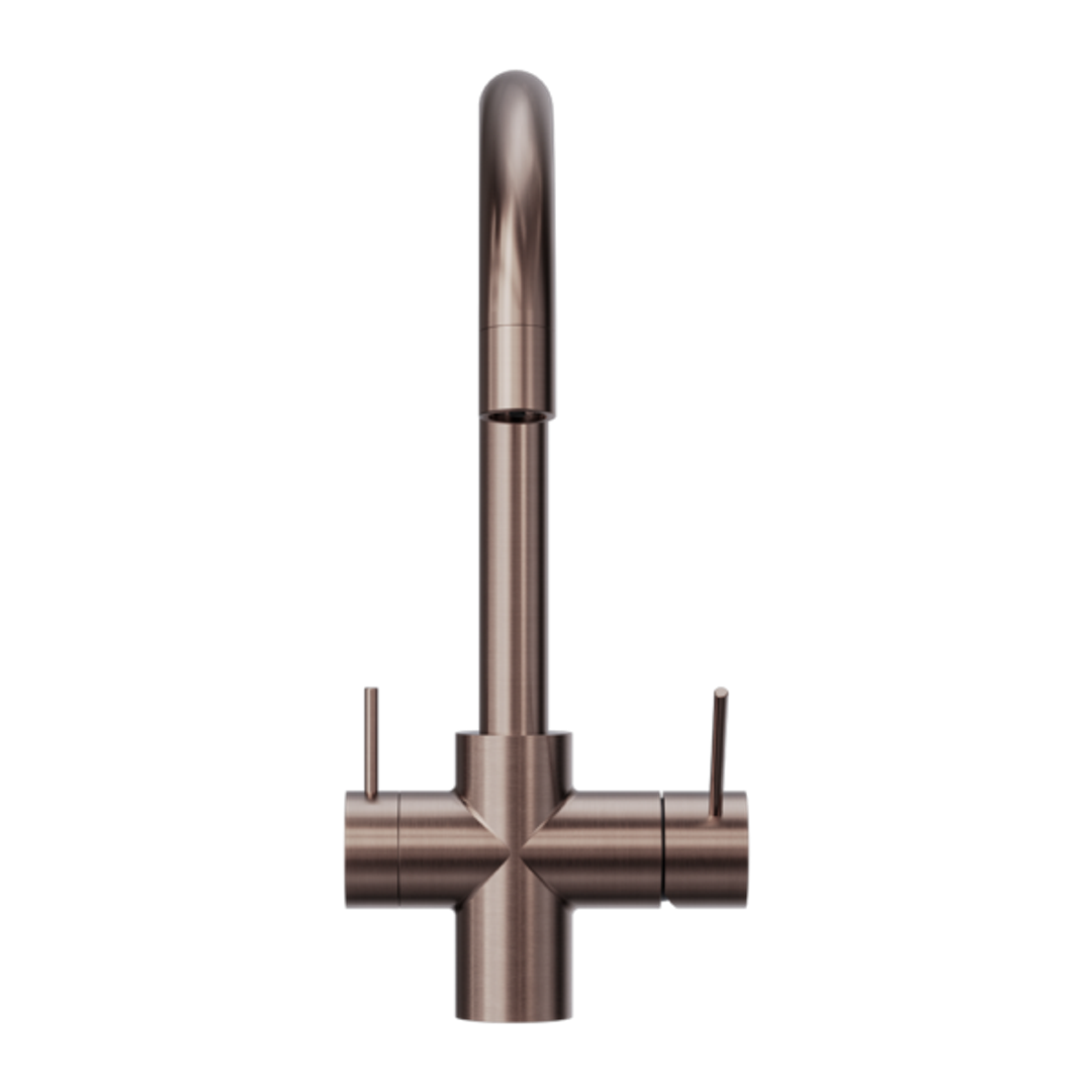 Mecca 3 Way Filtered Nero Mixer Tap - Brushed Bronze