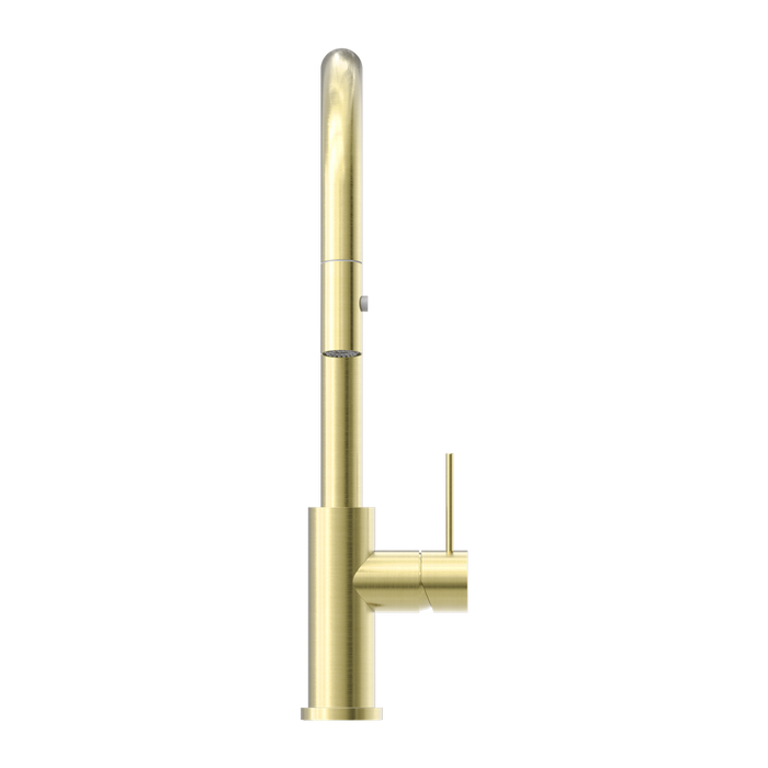 Nero Mecca Pull Out Sink Mixer With Vegie Spray - Brushed Gold