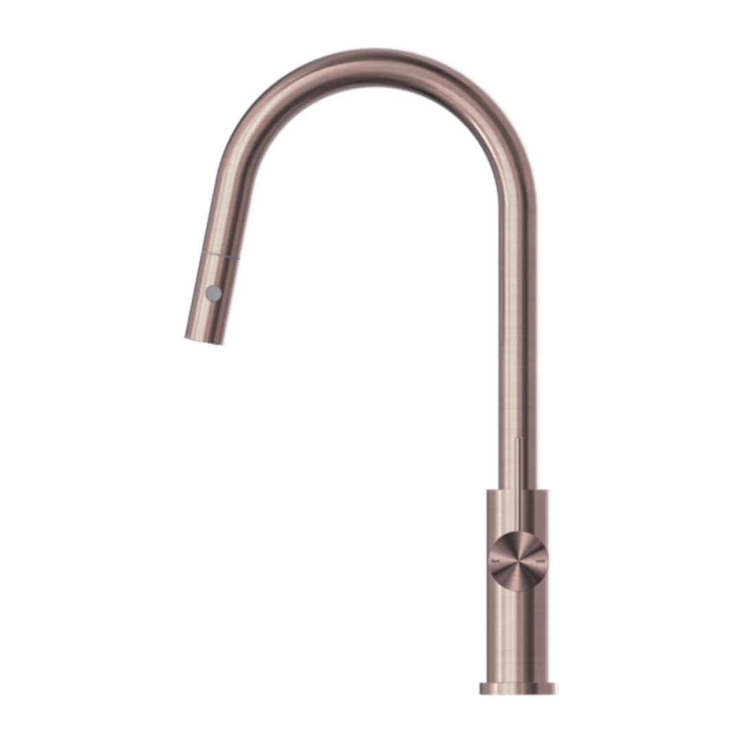 Mecca Pull Out Sink Nero Mixer With Vegie Spray Function - Brushed Bronze