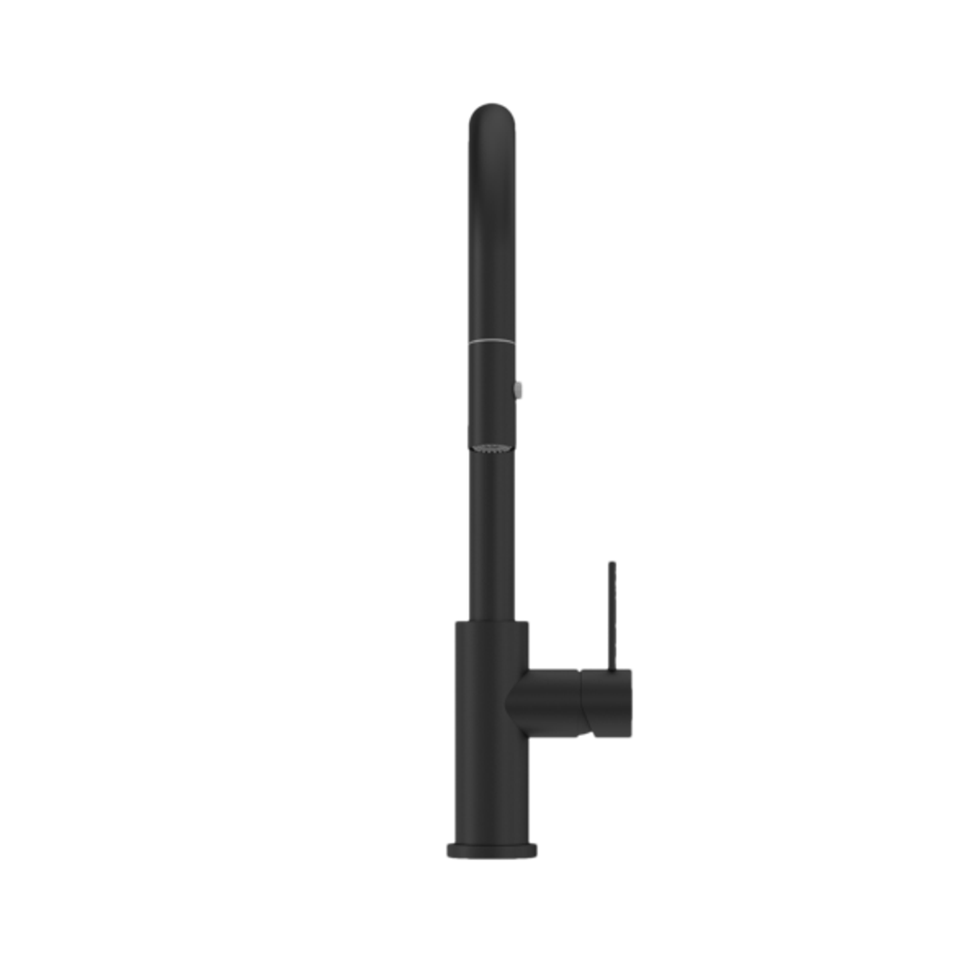 Mecca Pull Out Sink Nero Mixer With Vegie Spray - Matt Black