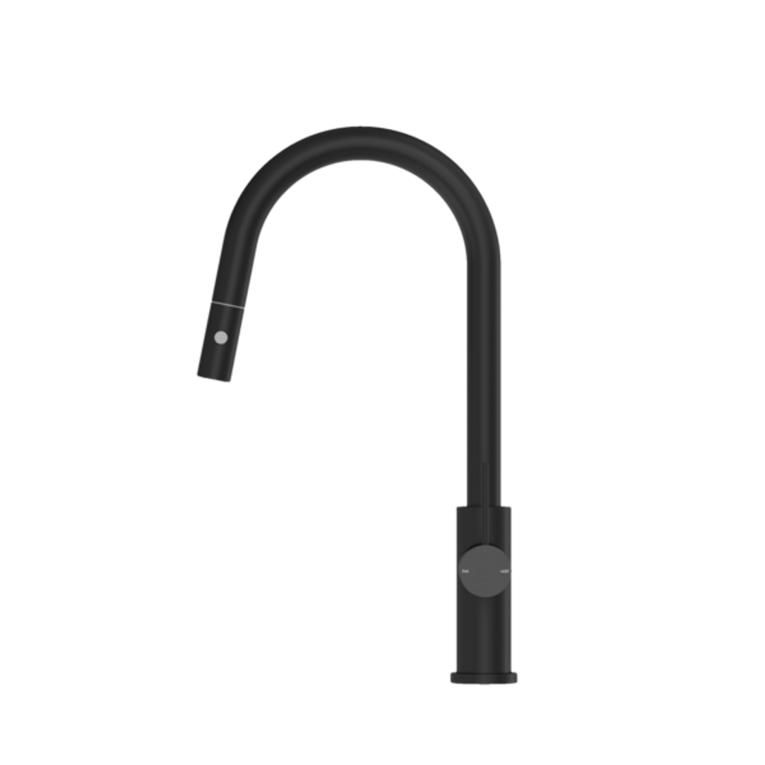 Mecca Pull Out Sink Nero Mixer With Vegie Spray - Matt Black