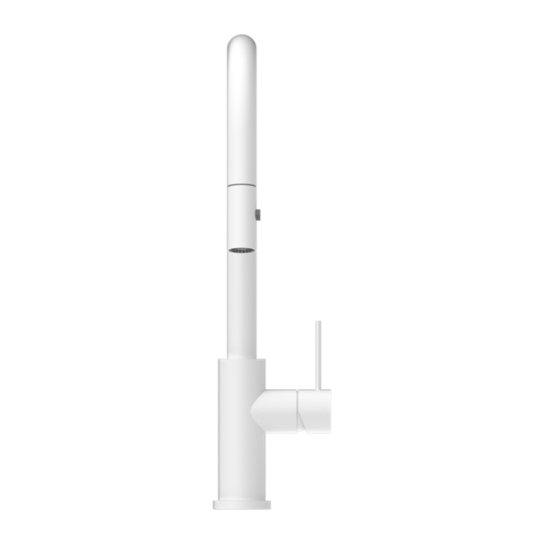 Mecca Pull Out Sink Nero Mixer With Vegie Spray Function - Matt White