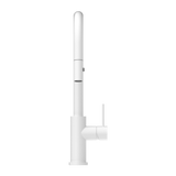 Mecca Pull Out Sink Nero Mixer With Vegie Spray Function - Matt White