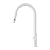 Mecca Pull Out Sink Nero Mixer With Vegie Spray Function - Matt White