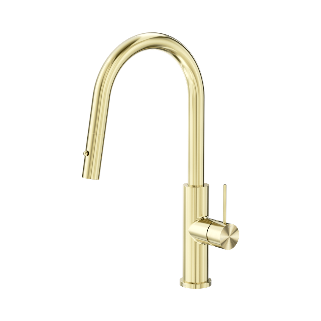 Nero Mecca Smart Sensor Pull Out Kitchen Mixer - Brushed Gold
