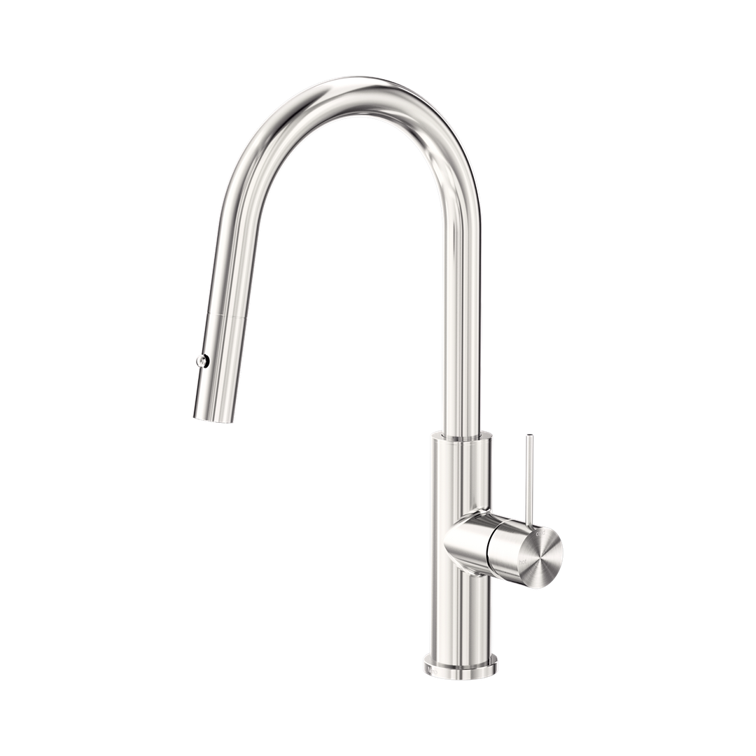 Nero Mecca Smart Sensor Pull Out Kitchen Mixer - Brushed Nickel