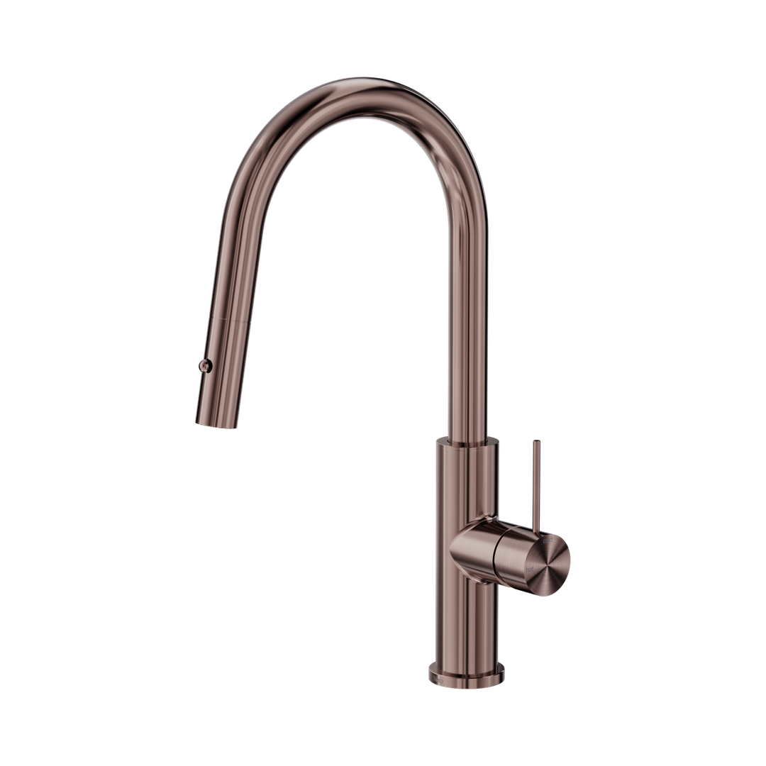 Nero Mecca Smart Sensor Pull Out Kitchen Mixer - Brushed Bronze