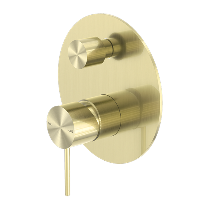 Nero Mecca Shower Mixer With Diverter - Brushed Gold