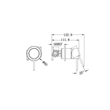 Mecca Shower Nero Mixer 60mm Plate - Chrome