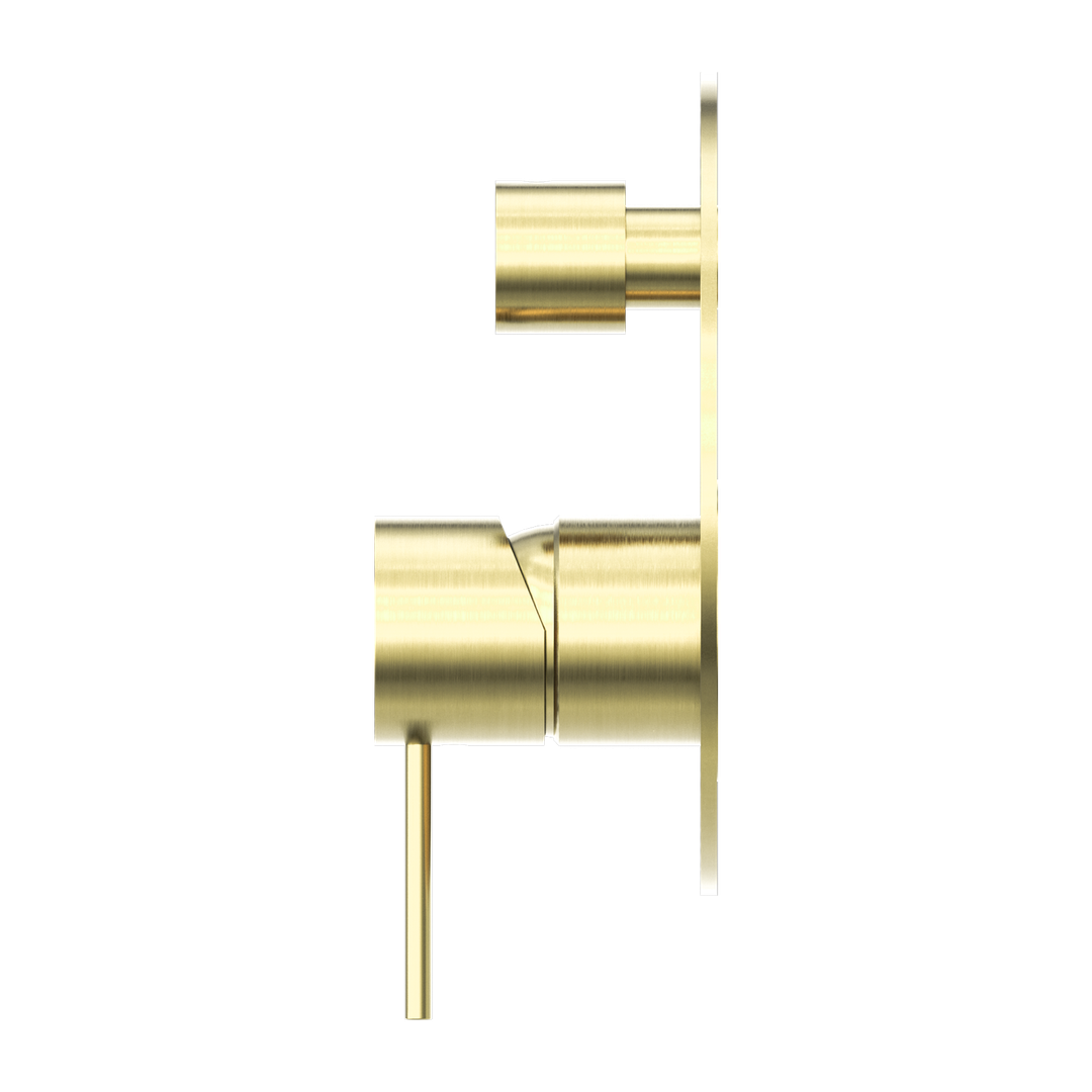 Mecca Shower Nero Mixer With Diverter - Brushed Gold