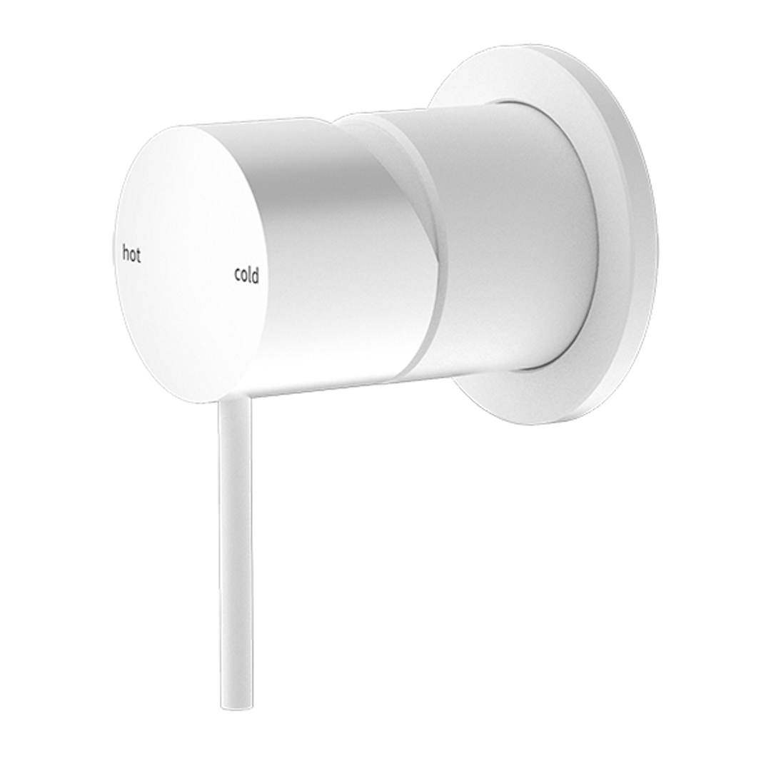 Nero Mecca Shower Mixer 60mm Plate - Matte White Nr221911Hmw