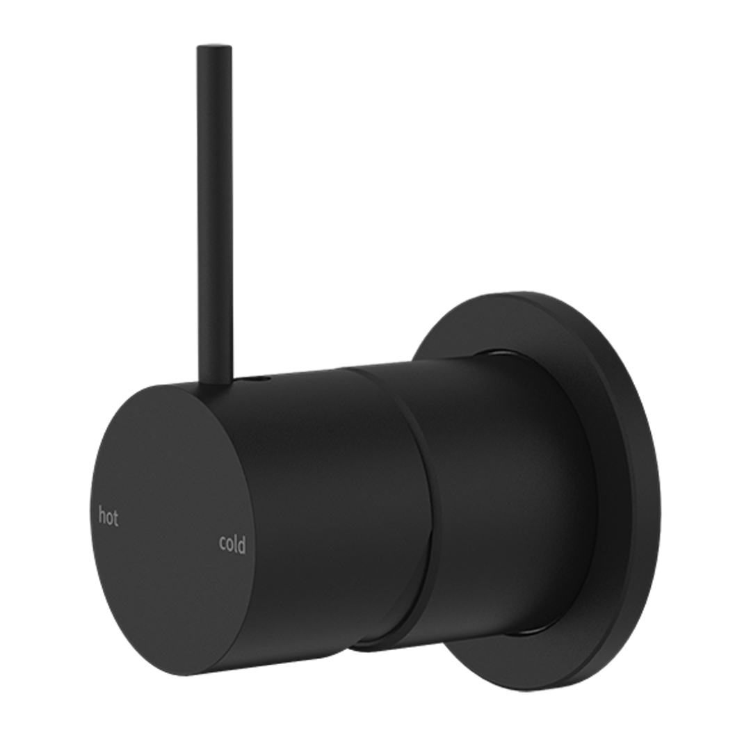 Nero Mecca Shower Mixer 60mm Handle Up Plate - Matte Black Nr221911Jmb