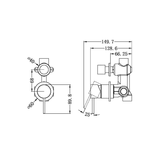 Mecca Shower Nero Mixer With Divertor Separate Back Plate - Gunmetal