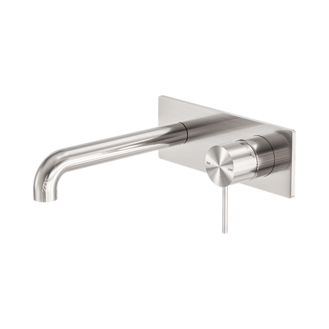 Nero Mecca Wall Basin/Bath Mixer 120Mm - Brushed Nickel