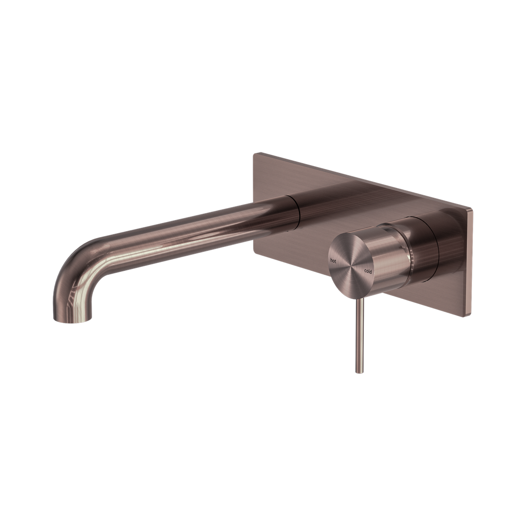 Mecca Wall Basin/Bath Nero Mixer 120mm - Brushed Bronze