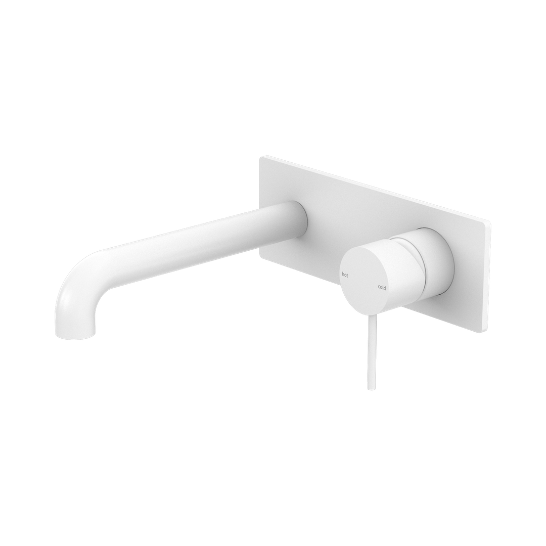 Nero Mecca Wall Basin/Bath Mixer 120Mm - Matte White