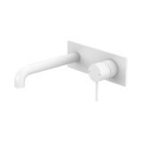 Nero Mecca Wall Basin/Bath Mixer 120Mm - Matte White