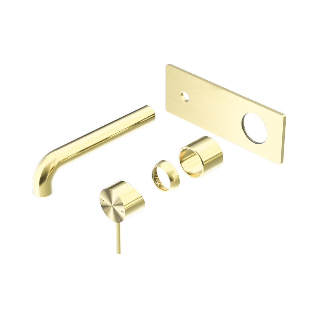 Nero Mecca Wall Basin/Bath Mixer 230Mm Trim Kits Only - Brushed Gold