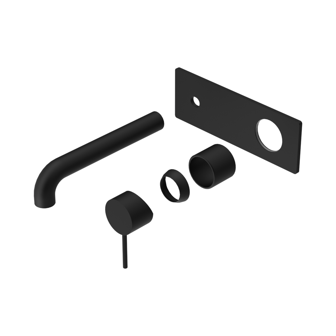 Nero Mecca Wall Basin/Bath Mixer 230Mm Trim Kits Only - Matte Black