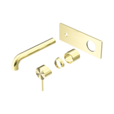 Nero Mecca Wall Basin/Bath Mixer 260Mm Trim Kits Only - Brushed Gold