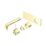 Nero Mecca Wall Basin/Bath Mixer Handle Up 160Mm Trim Kits Only - Brushed Gold