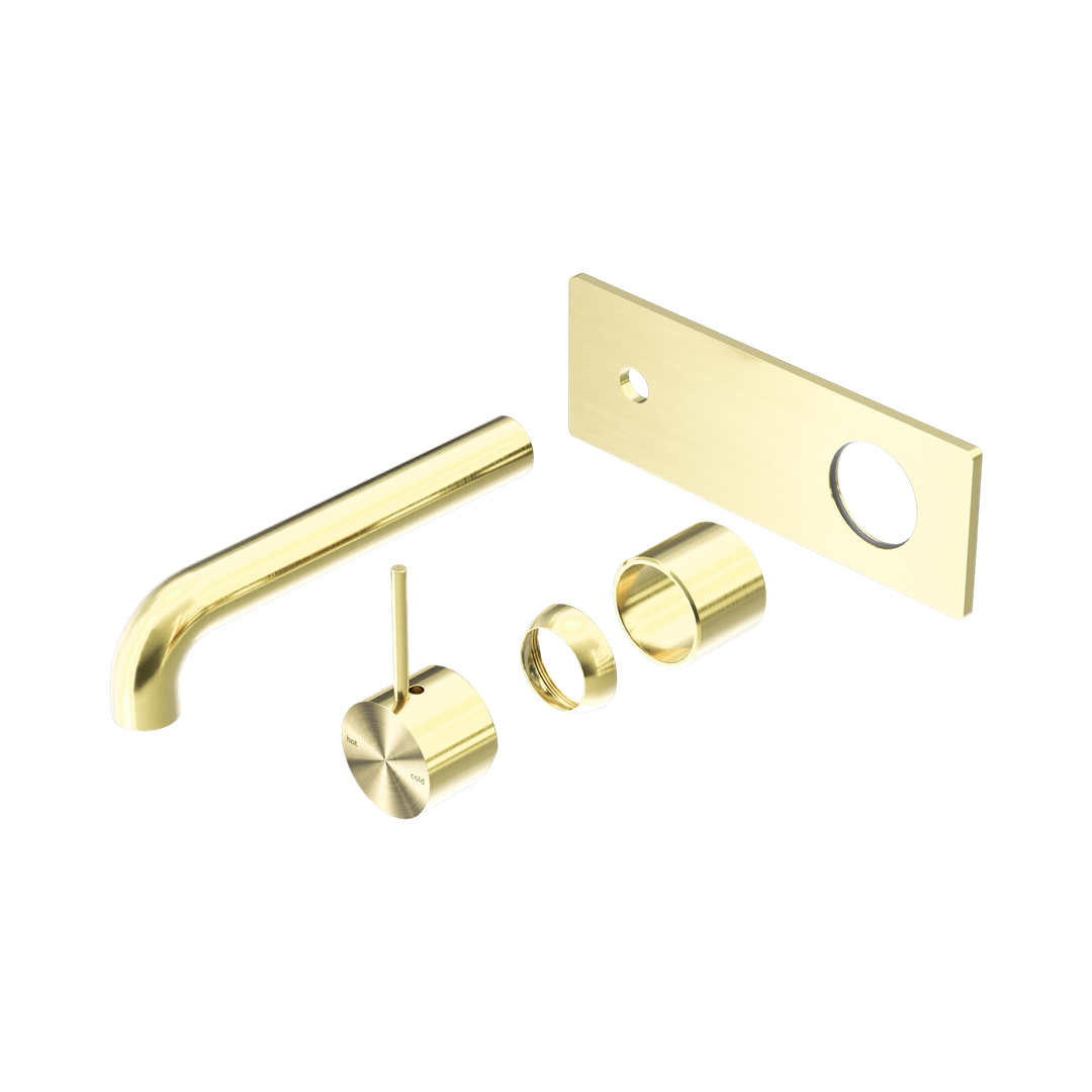 Nero Mecca Wall Basin/Bath Mixer Handle Up 230Mm Trim Kits Only - Brushed Gold