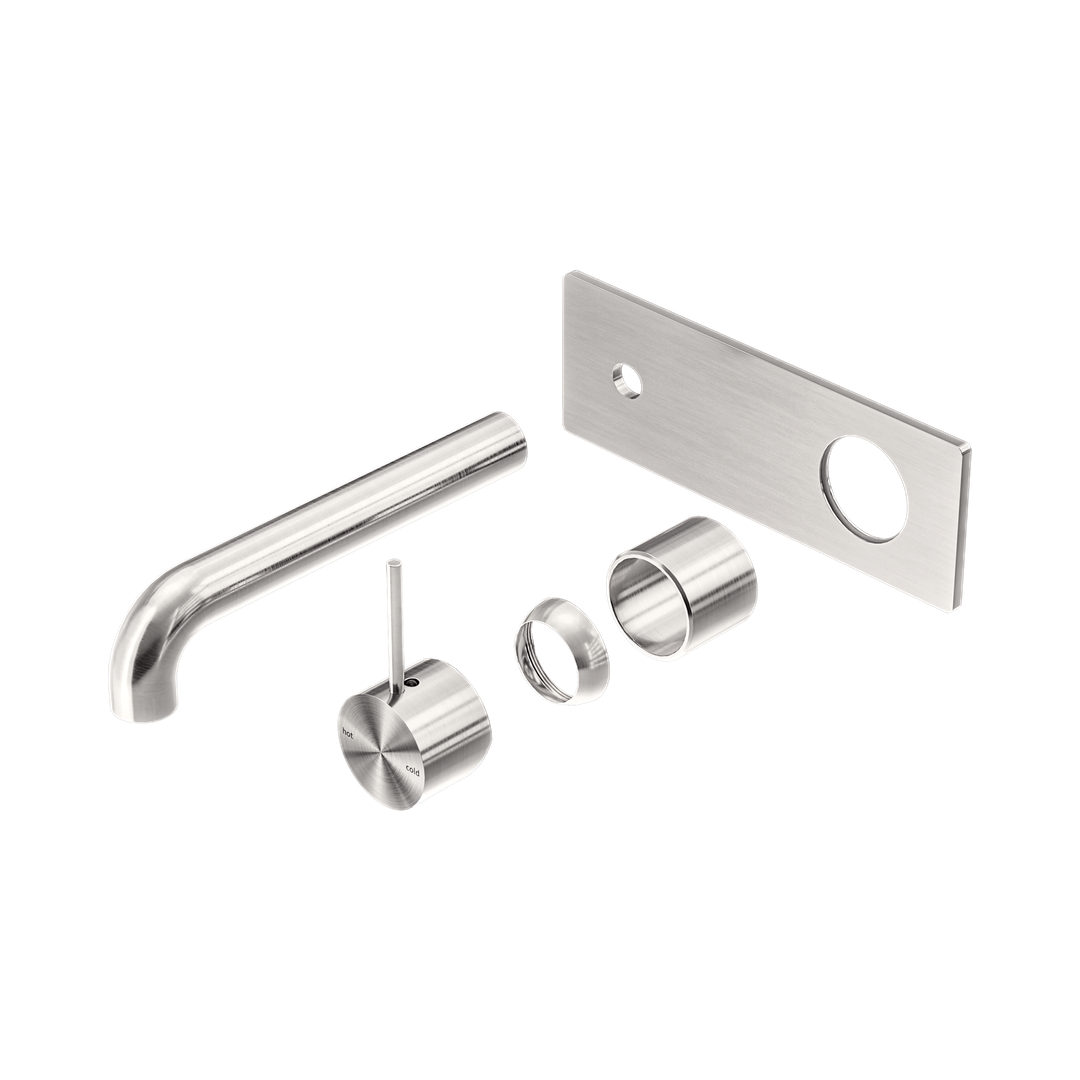Nero Mecca Wall Basin/Bath Mixer Handle Up 230Mm Trim Kits Only - Brushed Nickel