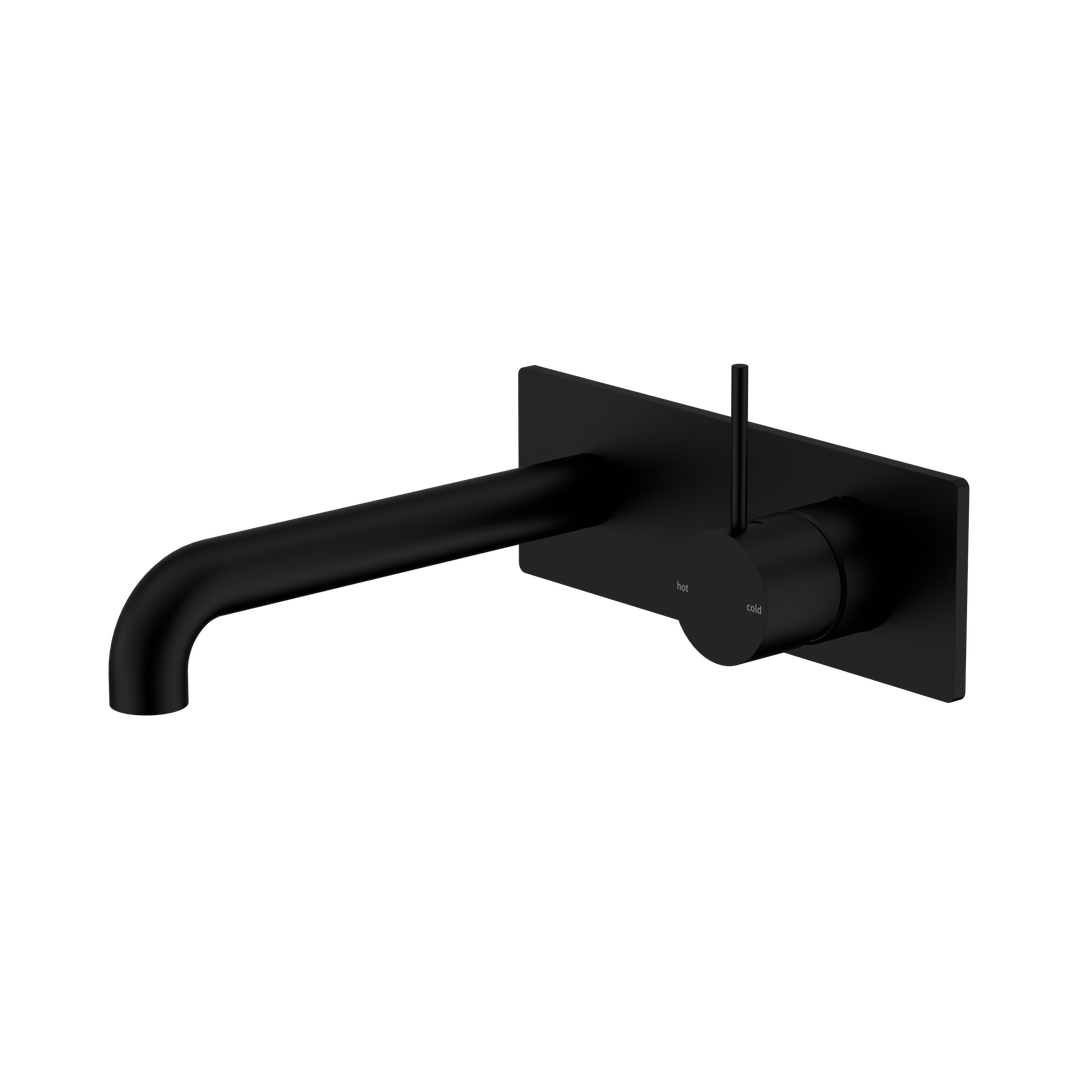 Nero Mecca Wall Basin/Bath Mixer Handle Up 260Mm - Matte Black