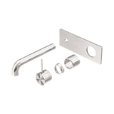 Nero Mecca Wall Basin/Bath Mixer Handle Up 260Mm Trim Kits Only - Brushed Nickel