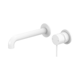 Nero Mecca Wall Basin/Bath Mixer Separate Back Plate 120Mm - Matte White