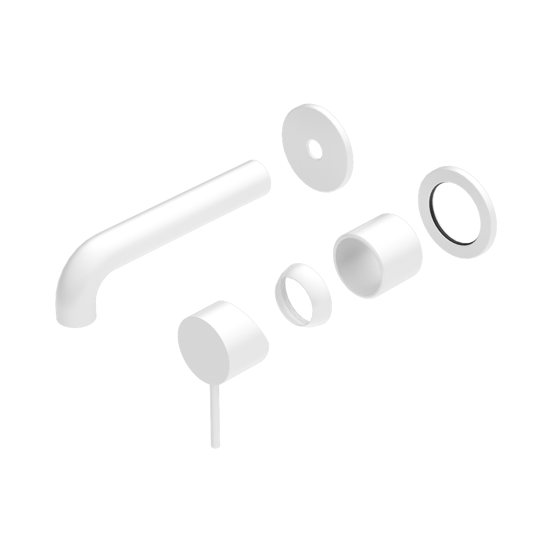 Nero Mecca Wall Basin/Bath Mixer Separate Back Plate 120Mm Trim Kits Only - Matte White