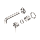 Nero Mecca Wall Basin/Bath Mixer Separate Back Plate 160Mm Trim Kits Only - Brushed Nickel