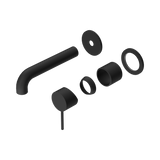 Nero Mecca Wall Basin/Bath Mixer Separate Back Plate 160Mm Trim Kits Only - Matte Black