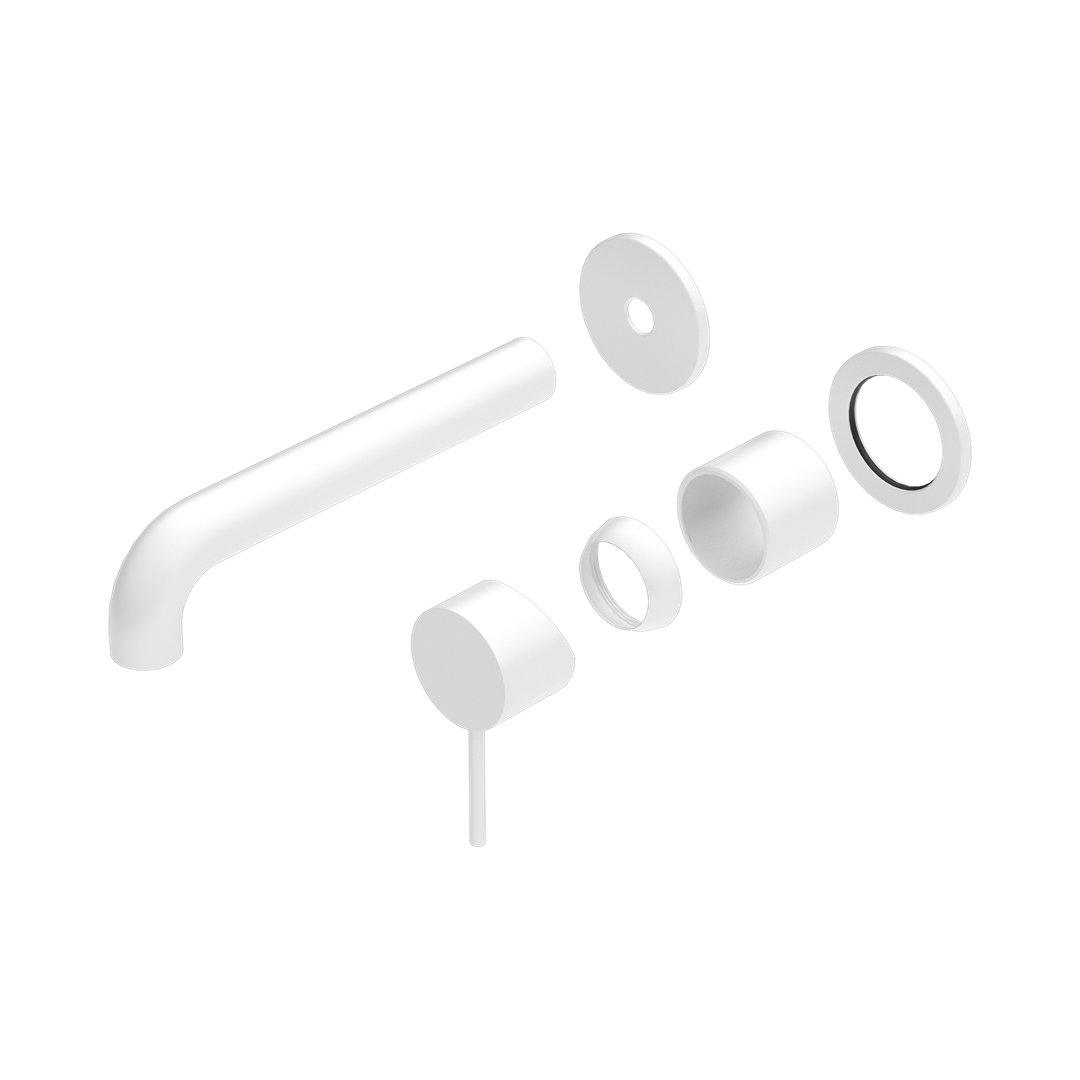 Mecca Wall Basin/Bath Nero Mixer Separate Back Plate 185mm Trim Kits Only - Matte White