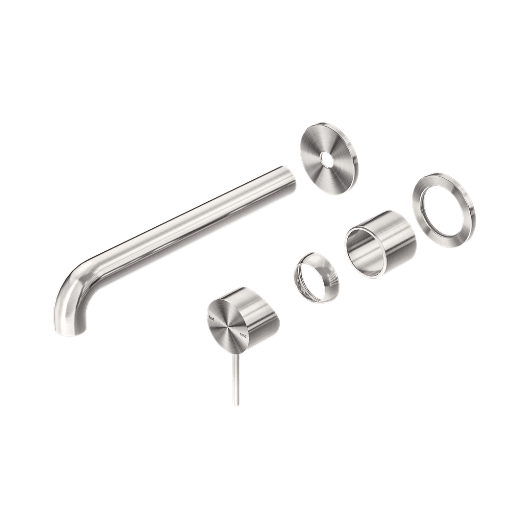 Nero Mecca Wall Basin/Bath Mixer Separate Back Plate 230Mm Trim Kits Only - Brushed Nickel