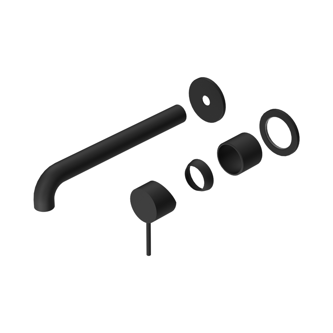 Nero Mecca Wall Basin/Bath Mixer Separate Back Plate 230Mm Trim Kits Only - Matte Black