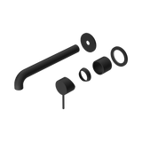 Nero Mecca Wall Basin/Bath Mixer Separate Back Plate 230Mm Trim Kits Only - Matte Black