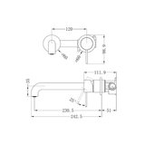 Nero Mecca Wall Basin/Bath Mixer Separate Back Plate 230Mm - Matte White