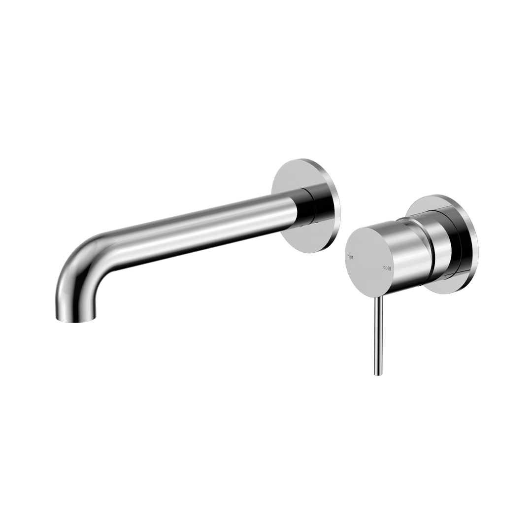 Nero Mecca Wall Basin/Bath Mixer Separate Back Plate 260Mm - Chrome