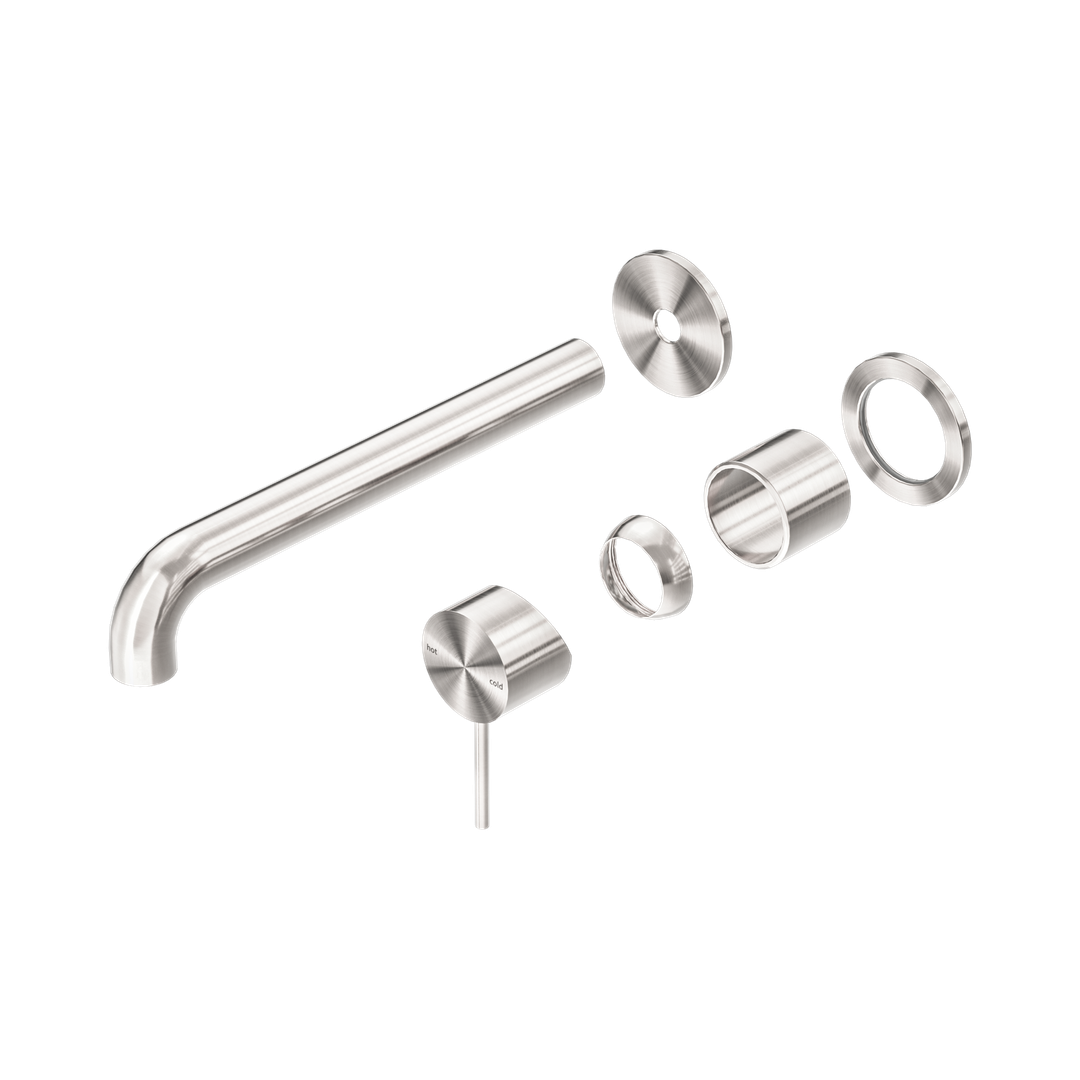 Nero Mecca Wall Basin/Bath Mixer Separate Back Plate 260Mm Trim Kits Only - Brushed Nickel