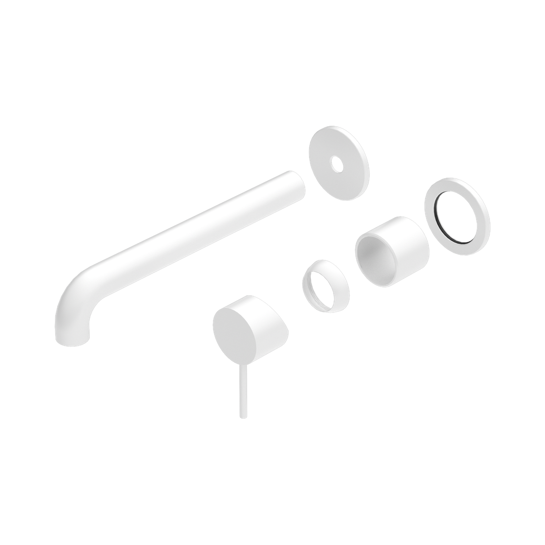 Nero Mecca Wall Basin/Bath Mixer Separate Back Plate 260Mm Trim Kits Only - Matte White