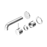 Nero Mecca Wall Basin/Bath Mixer Separate Back Plate Handle Up 120Mm Trim Kits Only - Chrome