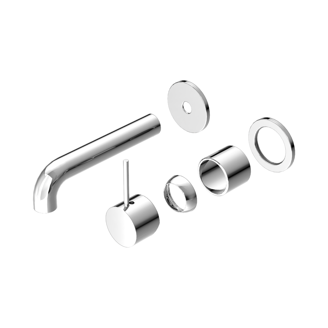 Nero Mecca Wall Basin/Bath Mixer Separate Back Plate Handle Up 160Mm Trim Kits Only - Chrome