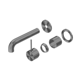 Nero Mecca Wall Basin/Bath Mixer Back Plate Handle Up 160Mm Trim Kits Only - Gunmetal