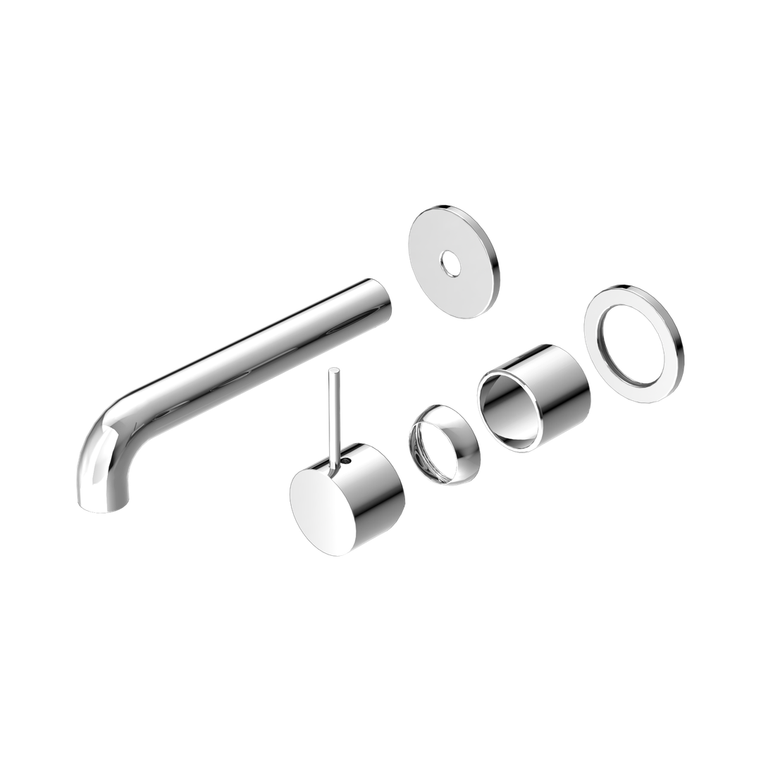 Mecca Wall Nero Mixer Separate Back Plate Handle Up 185mm Trim Kits Only - Chrome