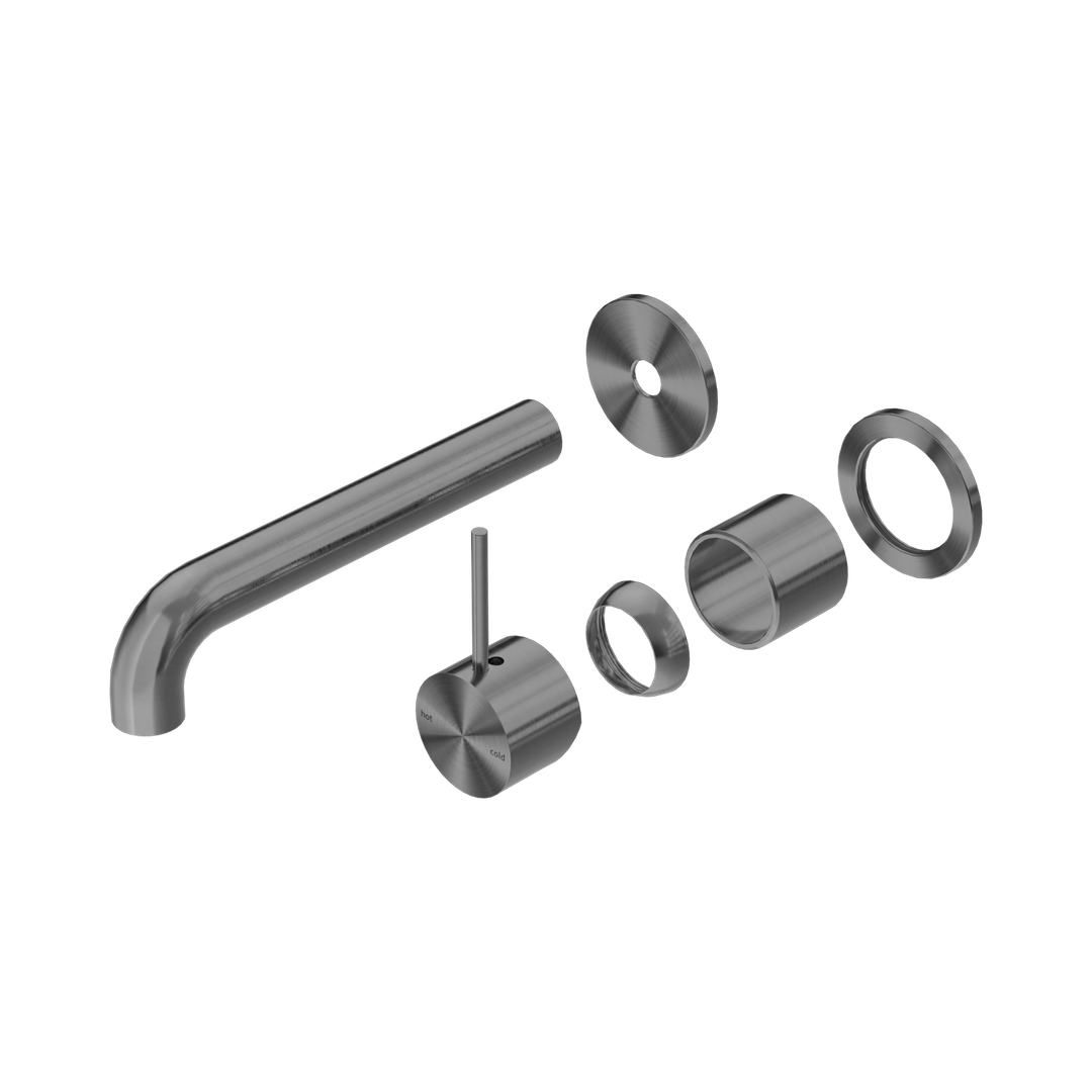 Mecca Wall Nero Mixer Separate Back Plate Handle Up 185mm Trim Kits Only - Gun Metal