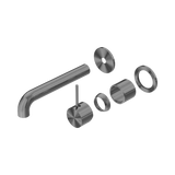 Mecca Wall Nero Mixer Separate Back Plate Handle Up 185mm Trim Kits Only - Gun Metal